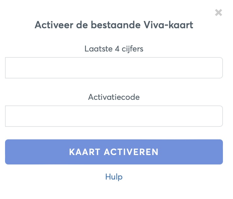 kaart activeren